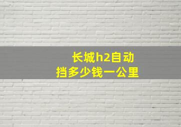 长城h2自动挡多少钱一公里