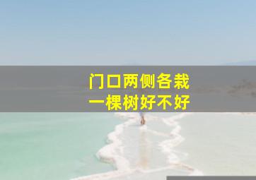 门口两侧各栽一棵树好不好