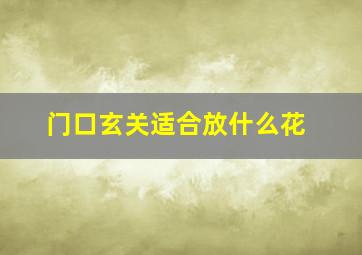 门口玄关适合放什么花