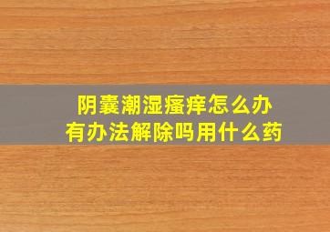 阴囊潮湿瘙痒怎么办有办法解除吗用什么药