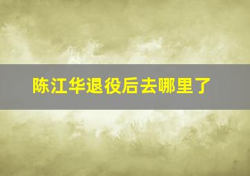 陈江华退役后去哪里了