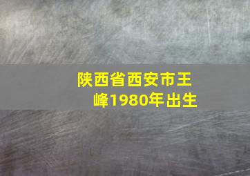 陕西省西安市王峰1980年出生