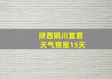 陕西铜川宜君天气预报15天