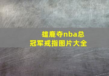 雄鹿夺nba总冠军戒指图片大全