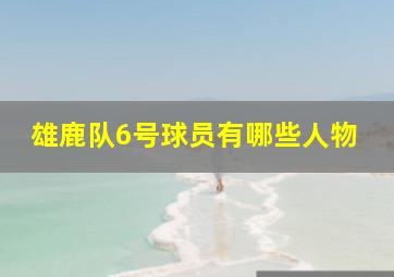 雄鹿队6号球员有哪些人物