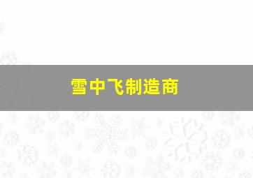 雪中飞制造商