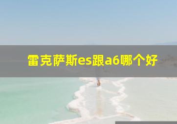 雷克萨斯es跟a6哪个好