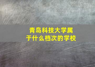 青岛科技大学属于什么档次的学校