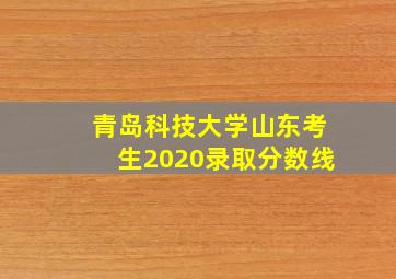 青岛科技大学山东考生2020录取分数线