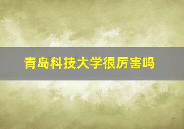 青岛科技大学很厉害吗