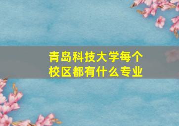 青岛科技大学每个校区都有什么专业