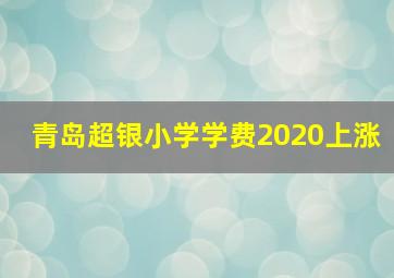 青岛超银小学学费2020上涨