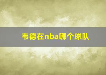 韦德在nba哪个球队