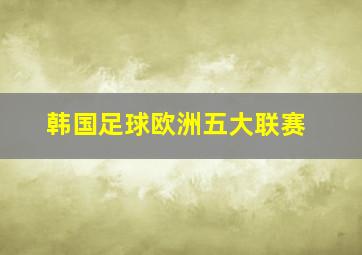 韩国足球欧洲五大联赛