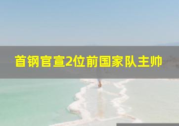 首钢官宣2位前国家队主帅