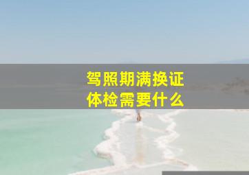 驾照期满换证体检需要什么