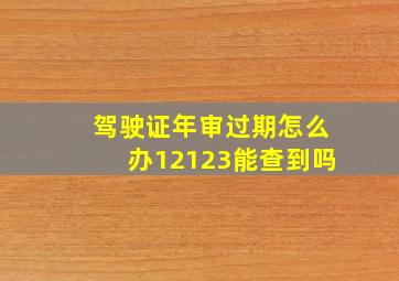 驾驶证年审过期怎么办12123能查到吗