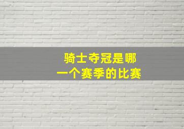 骑士夺冠是哪一个赛季的比赛