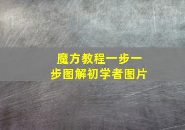 魔方教程一步一步图解初学者图片