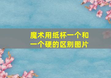 魔术用纸杯一个和一个硬的区别图片