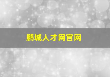 鹏城人才网官网