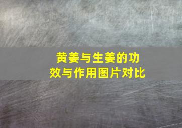 黄姜与生姜的功效与作用图片对比