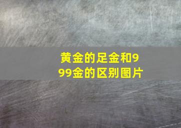 黄金的足金和999金的区别图片