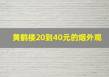 黄鹤楼20到40元的烟外观