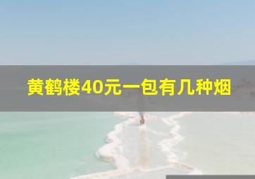 黄鹤楼40元一包有几种烟