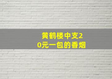 黄鹤楼中支20元一包的香烟