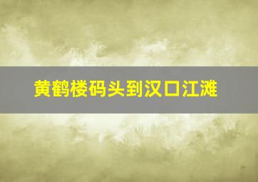 黄鹤楼码头到汉口江滩