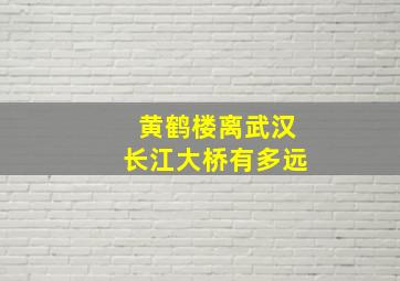 黄鹤楼离武汉长江大桥有多远