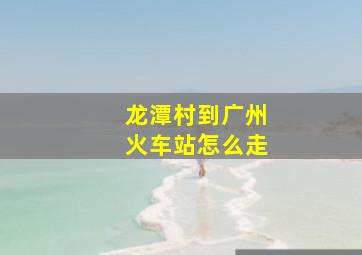 龙潭村到广州火车站怎么走