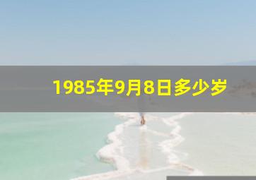 1985年9月8日多少岁