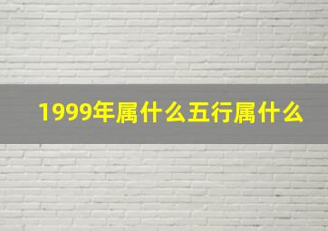 1999年属什么五行属什么