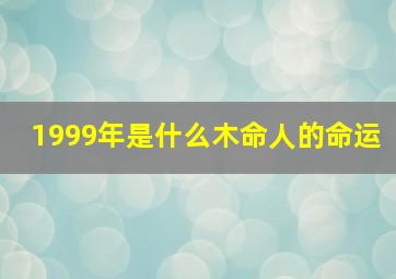 1999年是什么木命人的命运