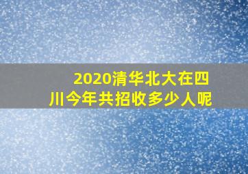 2020清华北大在四川今年共招收多少人呢