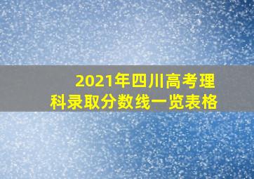 2021年四川高考理科录取分数线一览表格