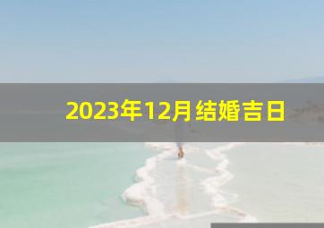 2023年12月结婚吉日