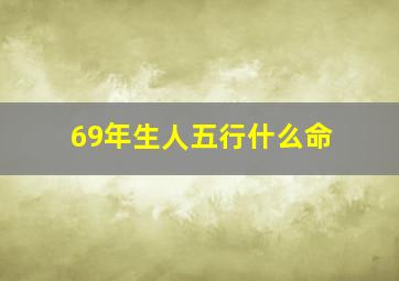 69年生人五行什么命