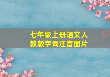 七年级上册语文人教版字词注音图片