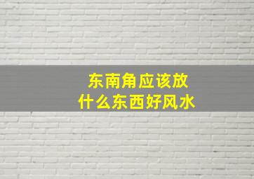 东南角应该放什么东西好风水