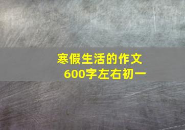 寒假生活的作文600字左右初一