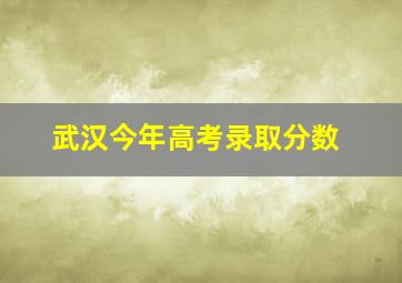 武汉今年高考录取分数