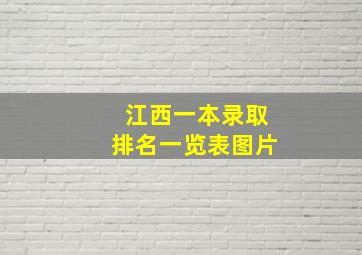 江西一本录取排名一览表图片