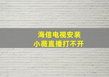 海信电视安装小薇直播打不开