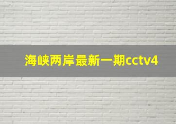 海峡两岸最新一期cctv4