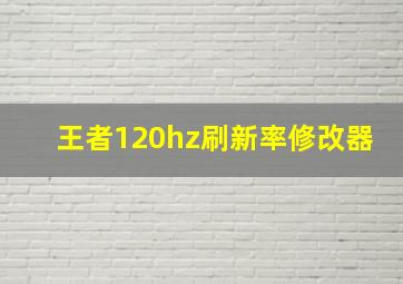 王者120hz刷新率修改器