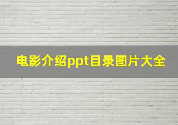 电影介绍ppt目录图片大全