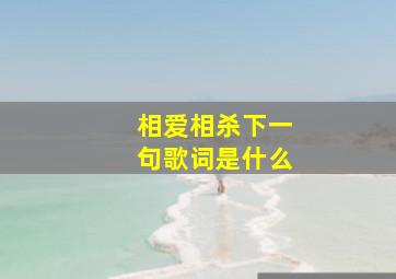 相爱相杀下一句歌词是什么